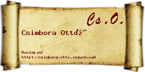 Csimbora Ottó névjegykártya
