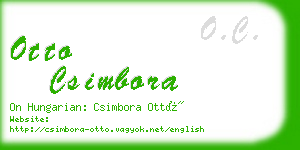 otto csimbora business card